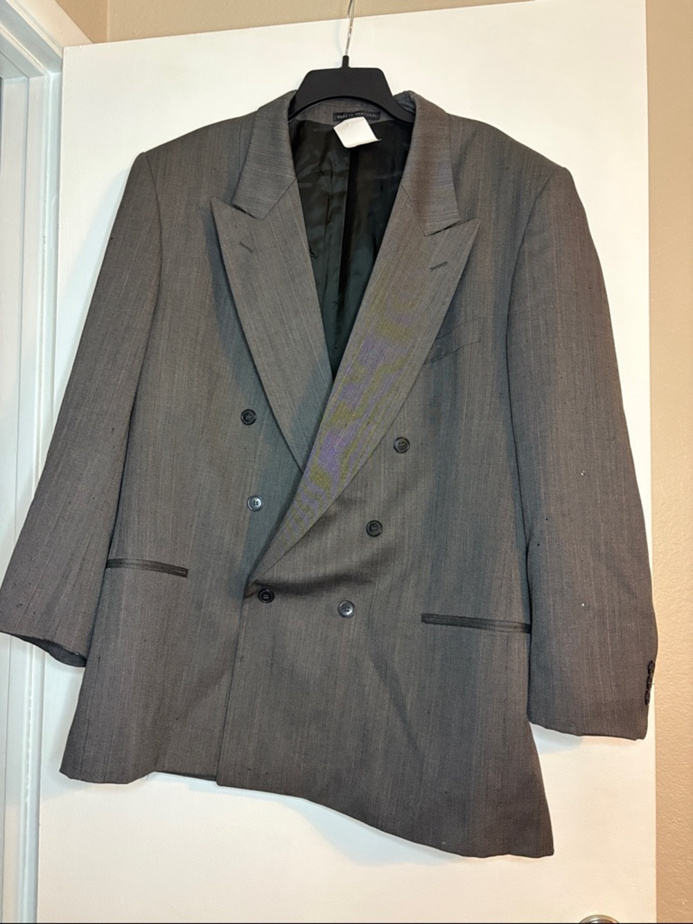 Yves Saint Laurent Double-Breasted Gray Men's Blazer